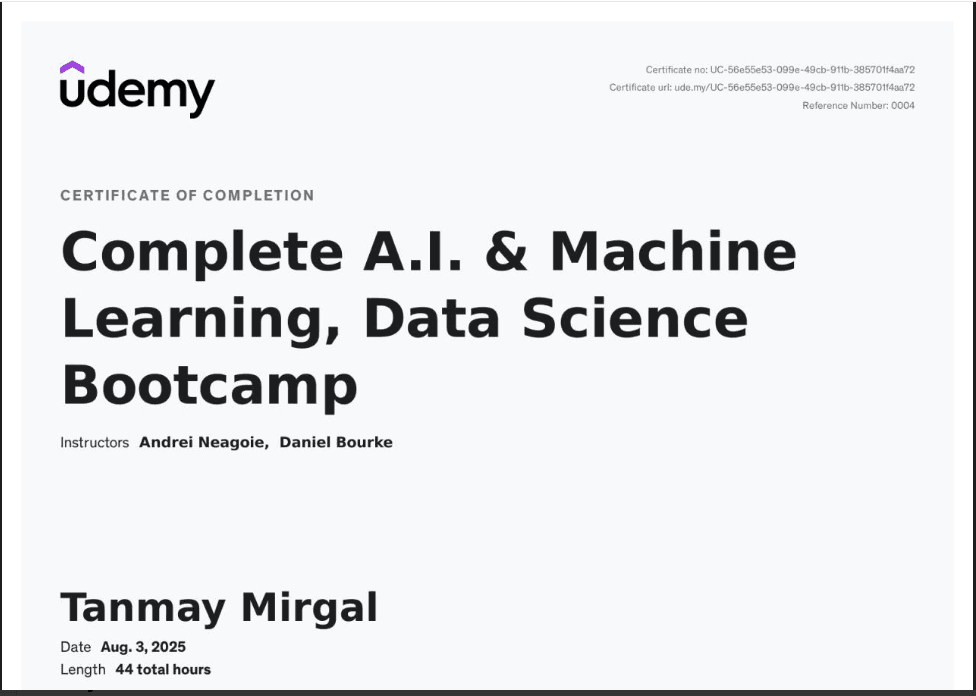 AI & ML, DATA SCIENCE BOOTCAMP