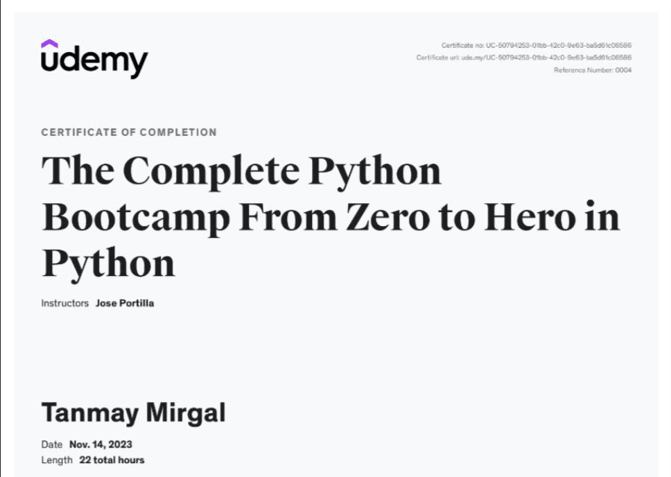 COMPLETE PYTHON BOOTCAMP